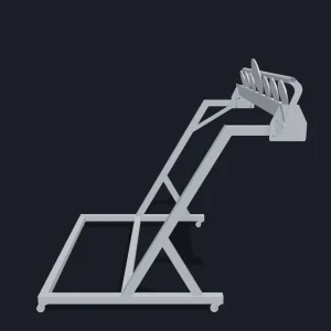 Rack com Reset AR500, conjunto completo com alavanca de rearme, visto de frente
