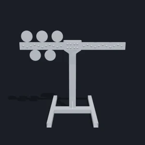 Rack Rotativo AR500, conjunto completo com placas giratórias, visto de frente
