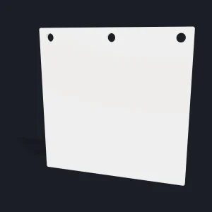 Alvo de aço AR500: Chapa para Pedestal - 400x400mm - 3 furos 22mm