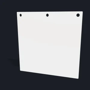 Alvo de aço AR500: Chapa para Pedestal - 500x500mm - 3 furos 22mm
