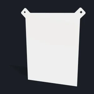 Alvo de aço AR500: Retangular - 450x600mm - Para Suspender