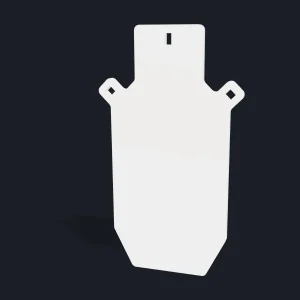 Alvo de aço AR500: Silhueta - 230x480mm - Para Suspender